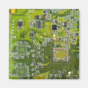 Light Green PCB Circuit Board Design for IT Pros Magnet