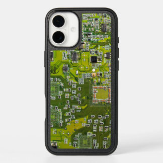 Light Green PCB Circuit Board Design for IT Pros iPhone 16 Plus Case