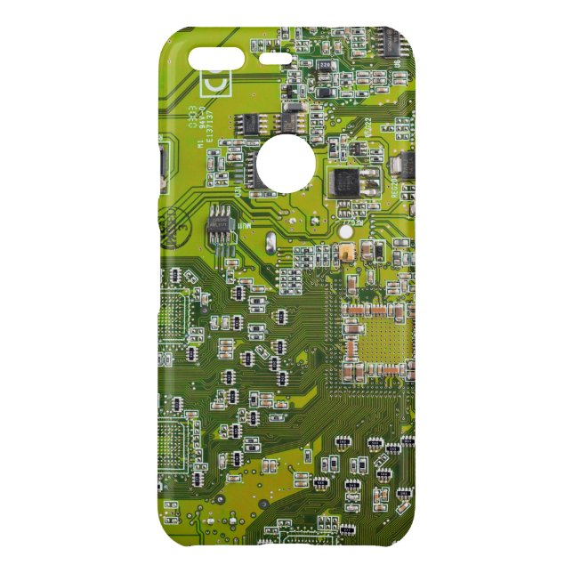 Light Green PCB Circuit Board Design for IT Pros Uncommon Google Pixel Case (Back)