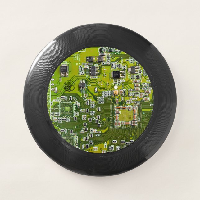 Light Green PCB Circuit Board Design for IT Pros Wham-O Frisbee (Front)