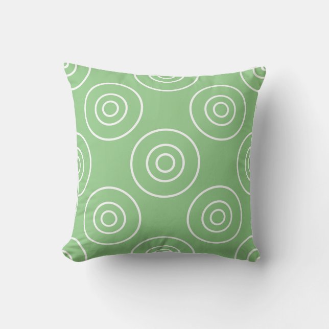 Light Green Pillow with geometric pattern (Front)
