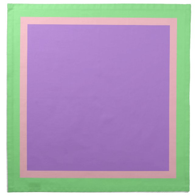 Light Green Pink and Lavender Napkins (Front)