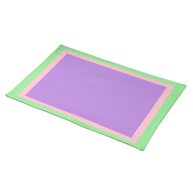 Light Green Pink and Lavender Placemats (On Table)