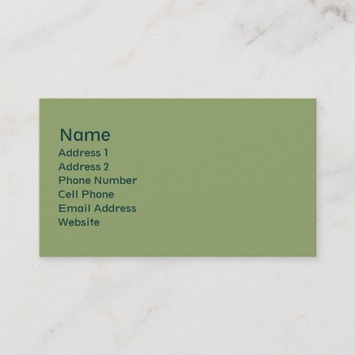 light green plain business cards