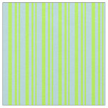 [ Thumbnail: Light Green & Powder Blue Lines Fabric ]