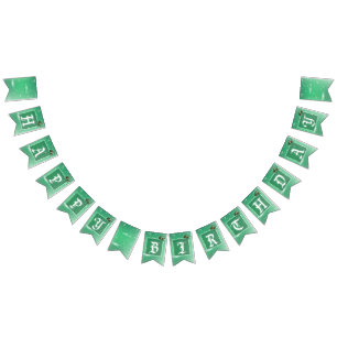 Light Green Princess Birthday Party Bunting Flags