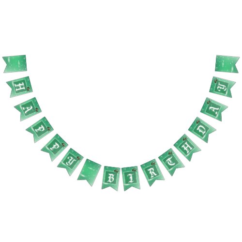 Light Green Princess Birthday Party Bunting Flags