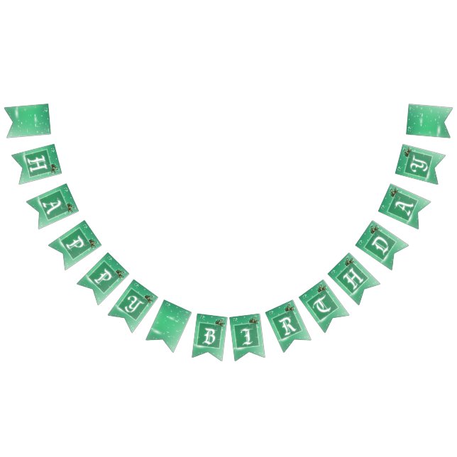 Light Green Princess Birthday Party Bunting Flags (All)