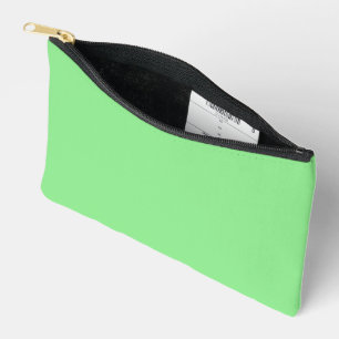 Light Green Print Cut Sew Small Accessory Pouch