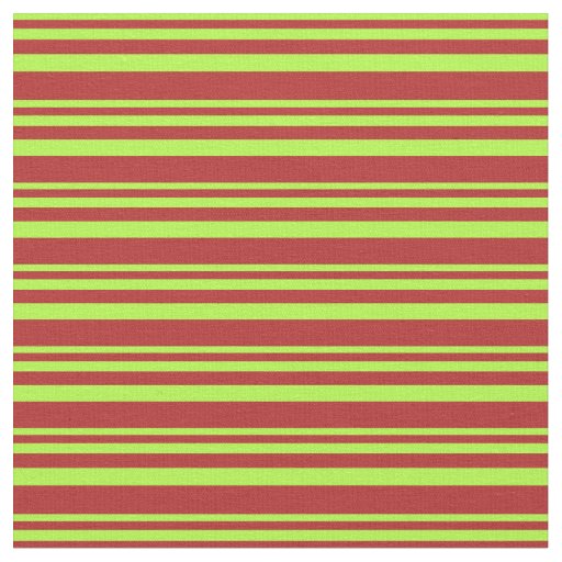 Light Green & Red Lined/Striped Pattern Fabric