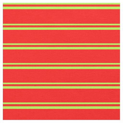 Light Green & Red Stripes/Lines Pattern Fabric