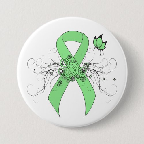 Light Green Ribbon with Butterfly Button