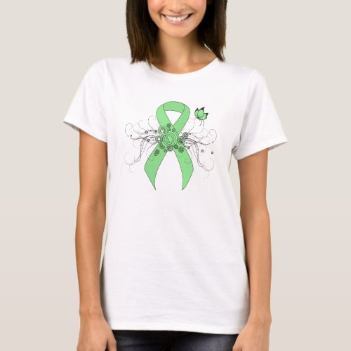 Light Green Ribbon with Butterfly T_Shirt