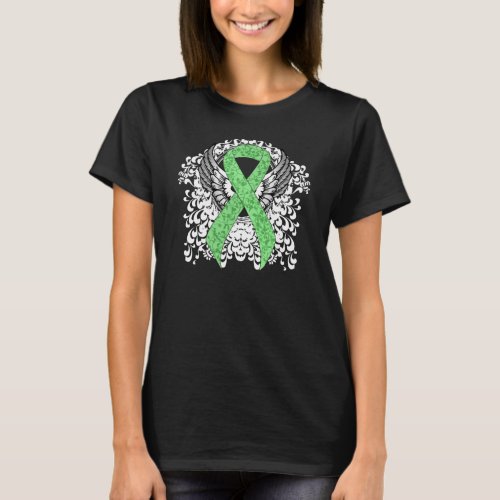 Light Green Ribbon with Wings T_Shirt