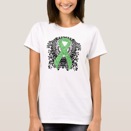 Light Green Ribbon with Wings T_Shirt