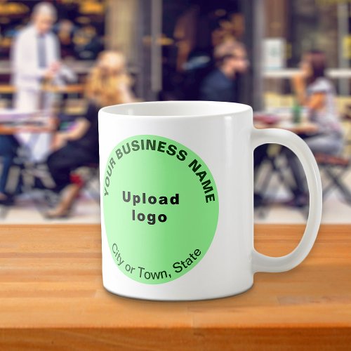 Light Green Round Shape Business Brand on Mug