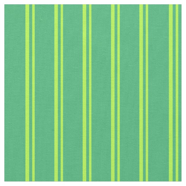 Light Green & Sea Green Striped Pattern Fabric (Close Up)