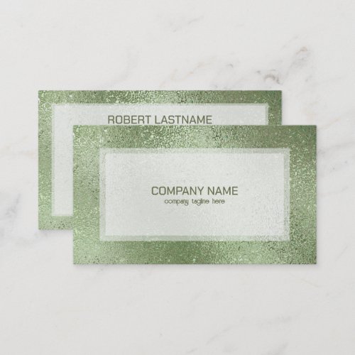 Light green shimmering iridescent texture business card