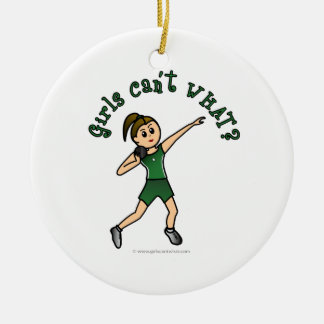Light Green Shot Put Ceramic Ornament