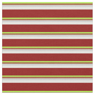 Light Green, Sienna, Gray, Mint Cream & Dark Red Fabric