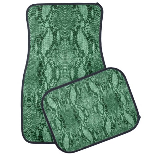 Light Green Snake Skin Print Car Floor Mat