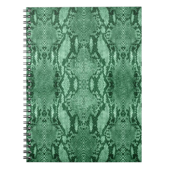 Light Green Snake Skin Print Notebook (Front)
