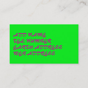 Light Green solid color business card