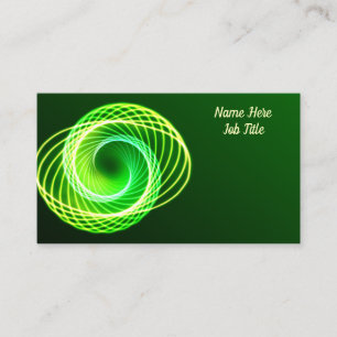 Light Green Spiral Customizable Business Card