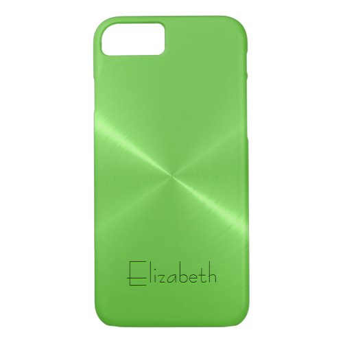 Light Green Stainless Steel Metal Look iPhone 87 Case