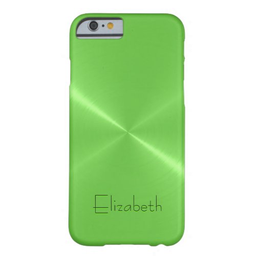 Light Green Stainless Steel Metal Look Barely There iPhone 6 Case