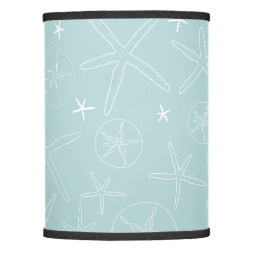 Light Green Starfish  Sand Dollar Lamp Shade