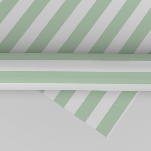 Light Green Stripe Christmas Wrapping Paper