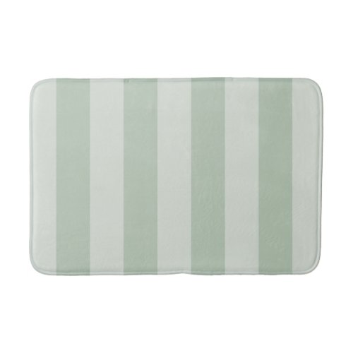 Light Green Striped Pattern Bath Mat