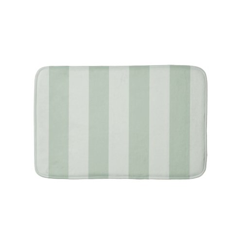 Light Green Striped Pattern Bath Mat