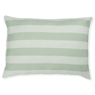 Light Green Striped Pattern Dog Bed