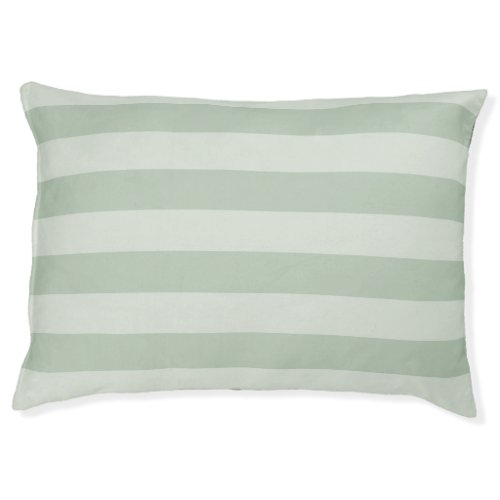 Light Green Striped Pattern Dog Bed