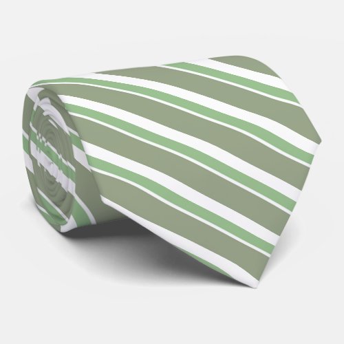 Light Green Stripes Neck Tie