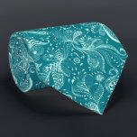 Light green & Turquoise Exotic Floral Swirls Tie<br><div class="desc">Elegant light green exotic floral swirls with hearts illustration in a seamless pattern over turquoise background you can change. If you need any assistance customizing any of my designs,  send me your email request. Free text formatting with live help available by request.</div>