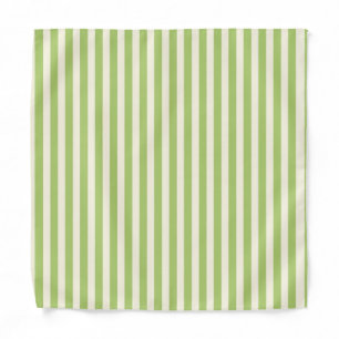 Light Green Vintage Ticking Stripe Farmhouse Bandana