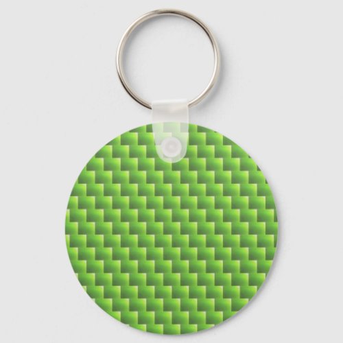 light green wicker pattern spring summer crafts keychain