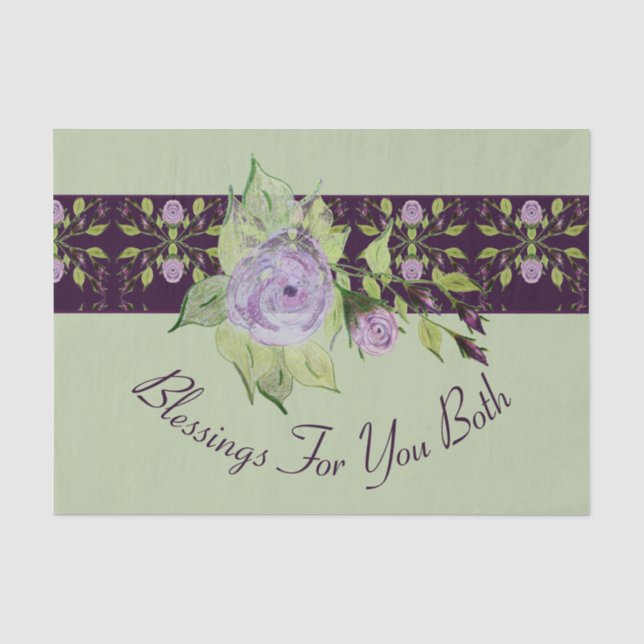 Light Green With Purple Tissue Paper (Front)