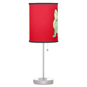 Light Green Wolf Pup Howling Table Lamp (Left)