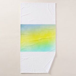 Light Green, Yellow abstract blurred background. C Bath Towel