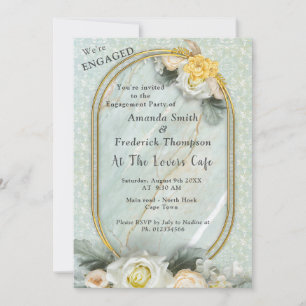 Light Green, Yellow & White Mandalas Invitation