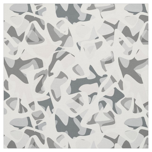Light Grey Abstract Spotted Camouflage pattern Fabric (Swatch)