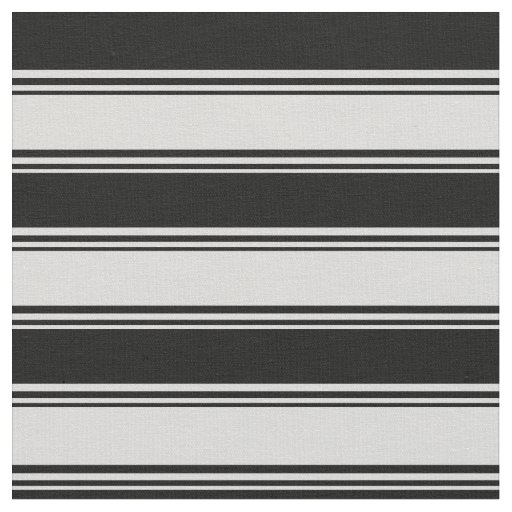 Light Grey and Black Stripes Pattern Fabric