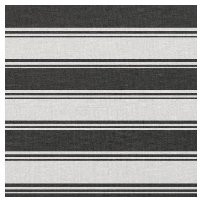 Light Grey and Black Stripes Pattern Fabric (Close Up)