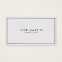 Light Grey and Blue Professional Modern Business Card