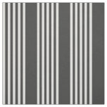 Light grey and charcoal five stripes pattern fabric