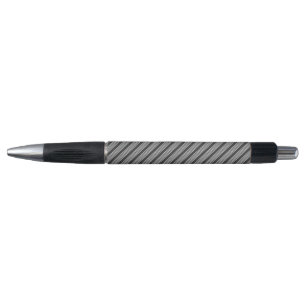 Light grey and charcoal five stripes pattern pen